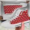 Knitted Valentine's Day Print Pattern White High Top Shoes-grizzshop