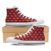 Knitted Valentine's Day Print Pattern White High Top Shoes-grizzshop