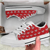 Knitted Valentine's Day Print Pattern White Low Top Shoes-grizzshop