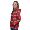 Knitted Valentine's Day Print Pattern Women's Hoodie-grizzshop