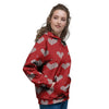 Knitted Valentine's Day Print Pattern Women's Hoodie-grizzshop