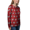 Knitted Valentine's Day Print Pattern Women's Sweatshirt-grizzshop