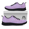 Knitted Violet Print Pattern Black Sneaker-grizzshop