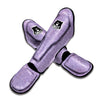 Knitted Violet Print Pattern Muay Thai Shin Guards-grizzshop