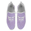 Knitted Violet Print Pattern White Athletic Shoes-grizzshop