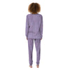 Knitted Violet Print Pattern Women's Pajamas-grizzshop