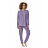 Knitted Violet Print Pattern Women's Pajamas-grizzshop