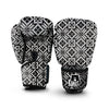Load image into Gallery viewer, Knitted White And Black Print Pattern Boxing Gloves-grizzshop