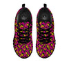 Knitted Wild Pink Leopard Print Pattern Black Sneaker-grizzshop