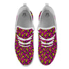 Knitted Wild Pink Leopard Print Pattern White Athletic Shoes-grizzshop