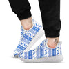 Knitting Winter Ski Print Pattern White Athletic Shoes-grizzshop