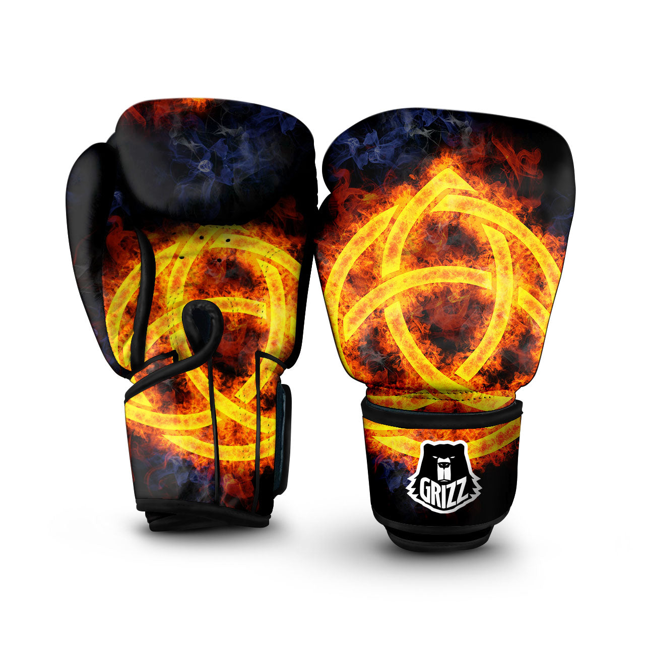 Knot Fire Celtic Print Boxing Gloves-grizzshop