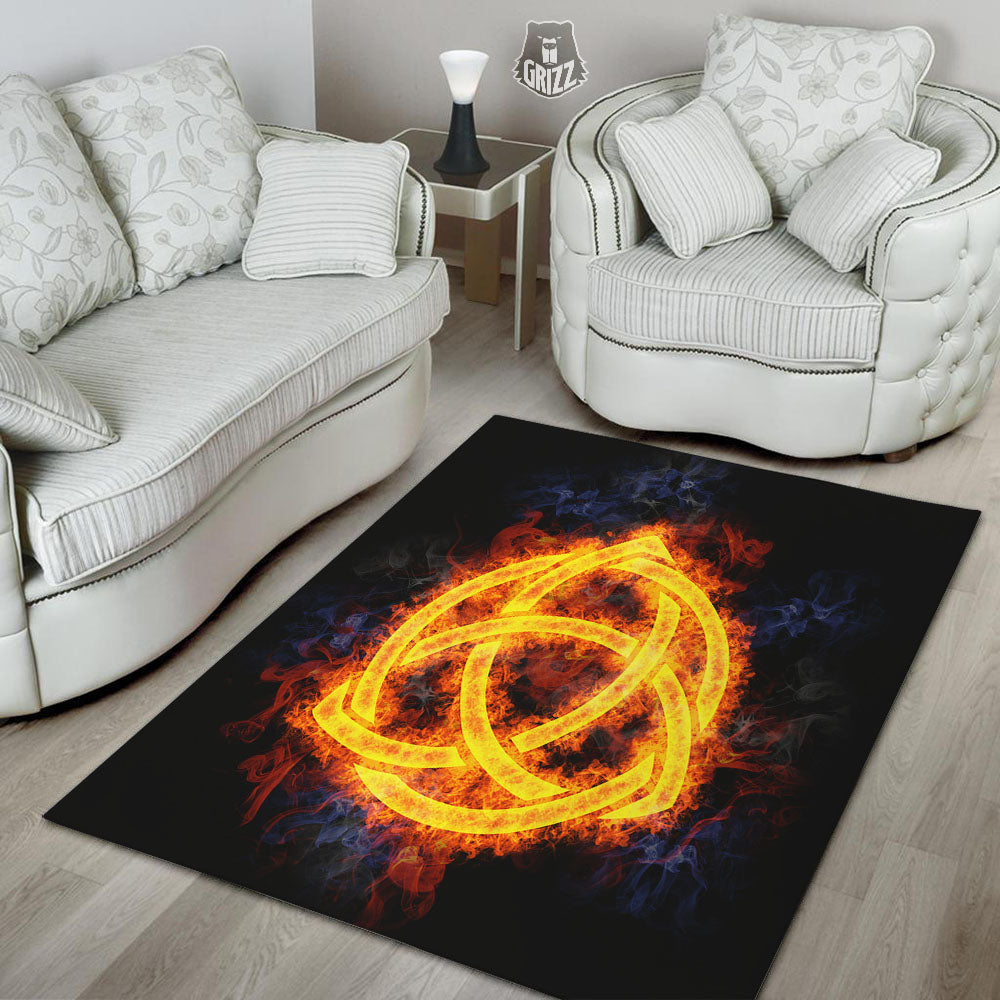 Knot Fire Celtic Print Floor Mat-grizzshop