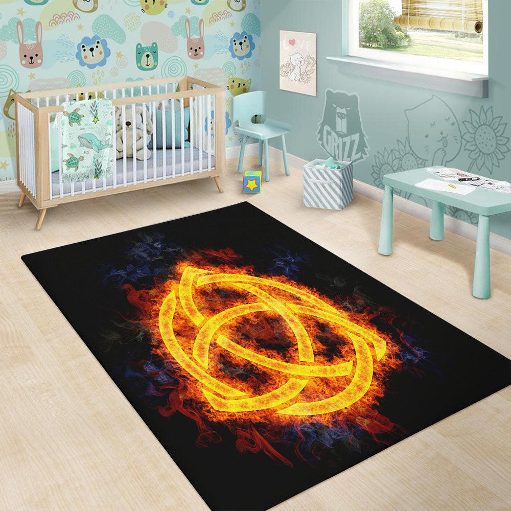 Knot Fire Celtic Print Floor Mat-grizzshop