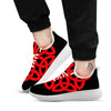 Knot Red Celtic Print White Athletic Shoes-grizzshop