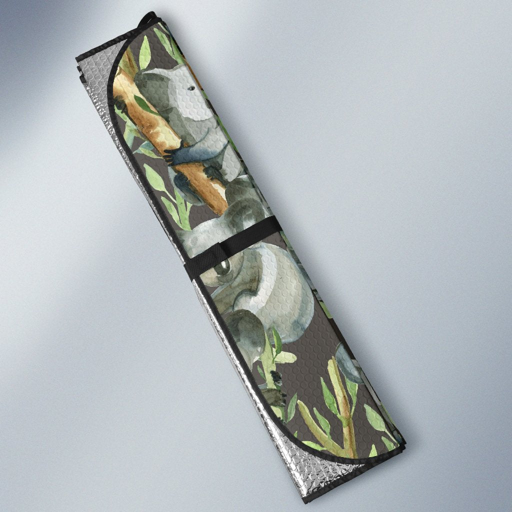 Koala Bamboo Pattern Print Car Sun Shade-grizzshop