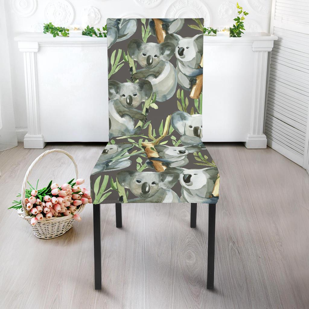 Koala Bamboo Pattern Print Chair Cover-grizzshop