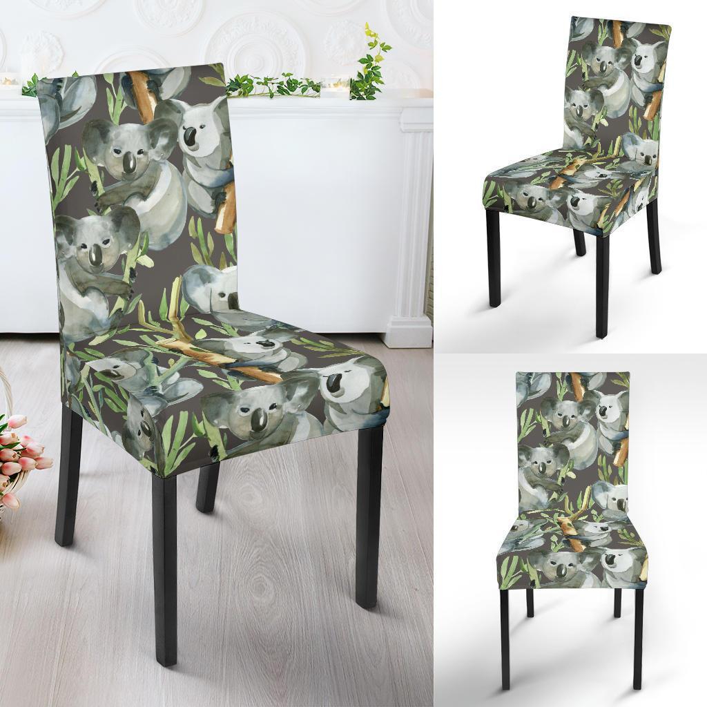 Koala Bamboo Pattern Print Chair Cover-grizzshop