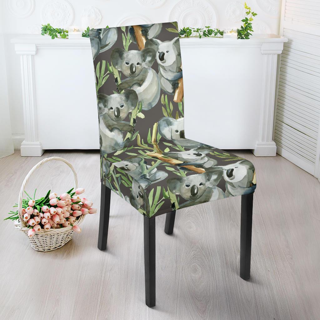 Koala Bamboo Pattern Print Chair Cover-grizzshop