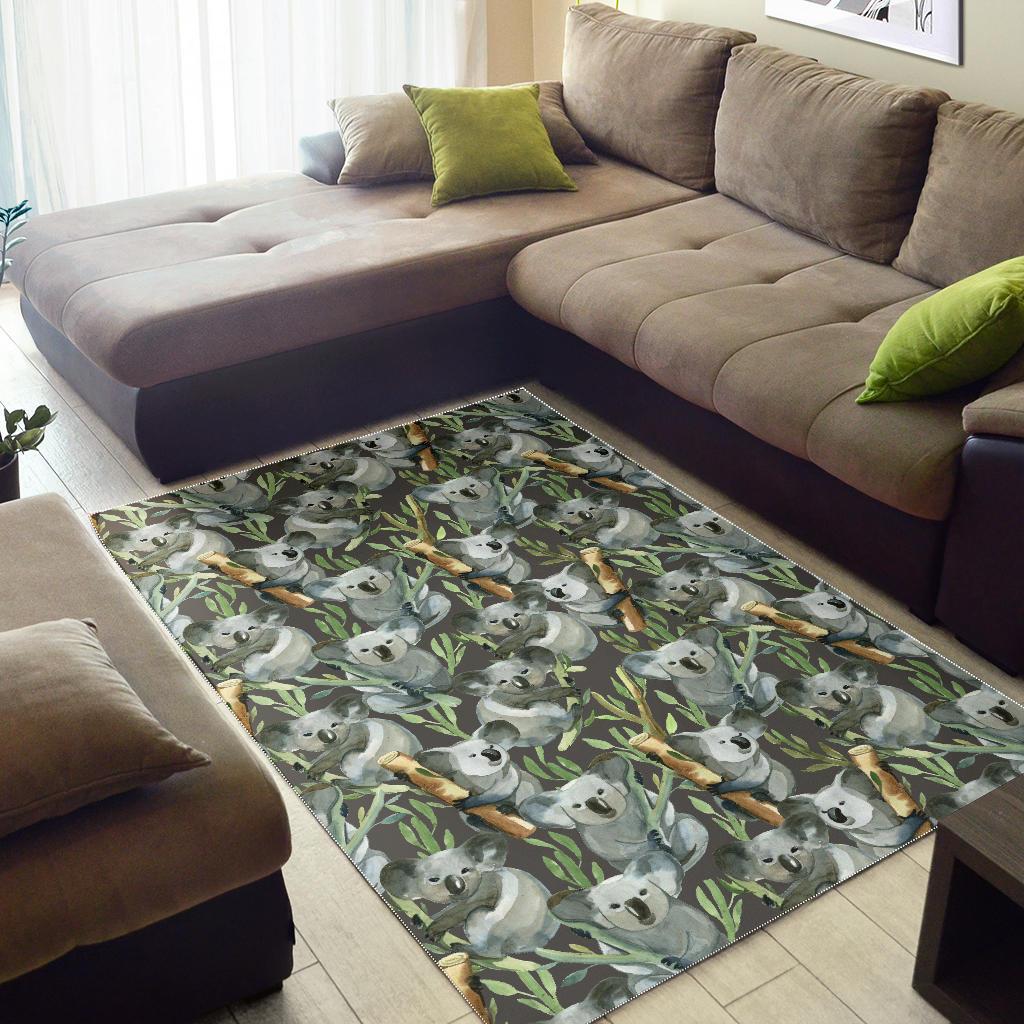 Koala Bamboo Pattern Print Floor Mat-grizzshop