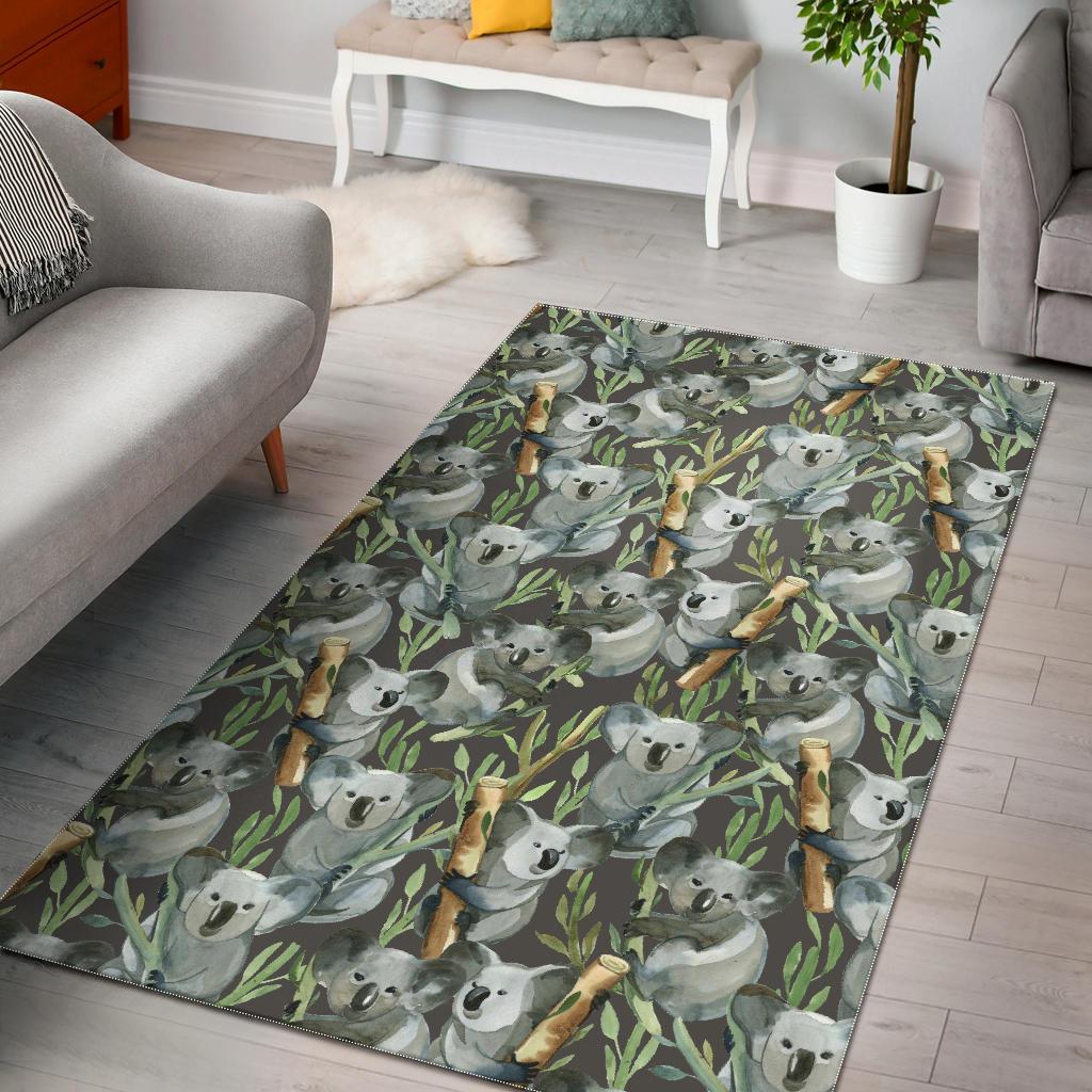 Koala Bamboo Pattern Print Floor Mat-grizzshop