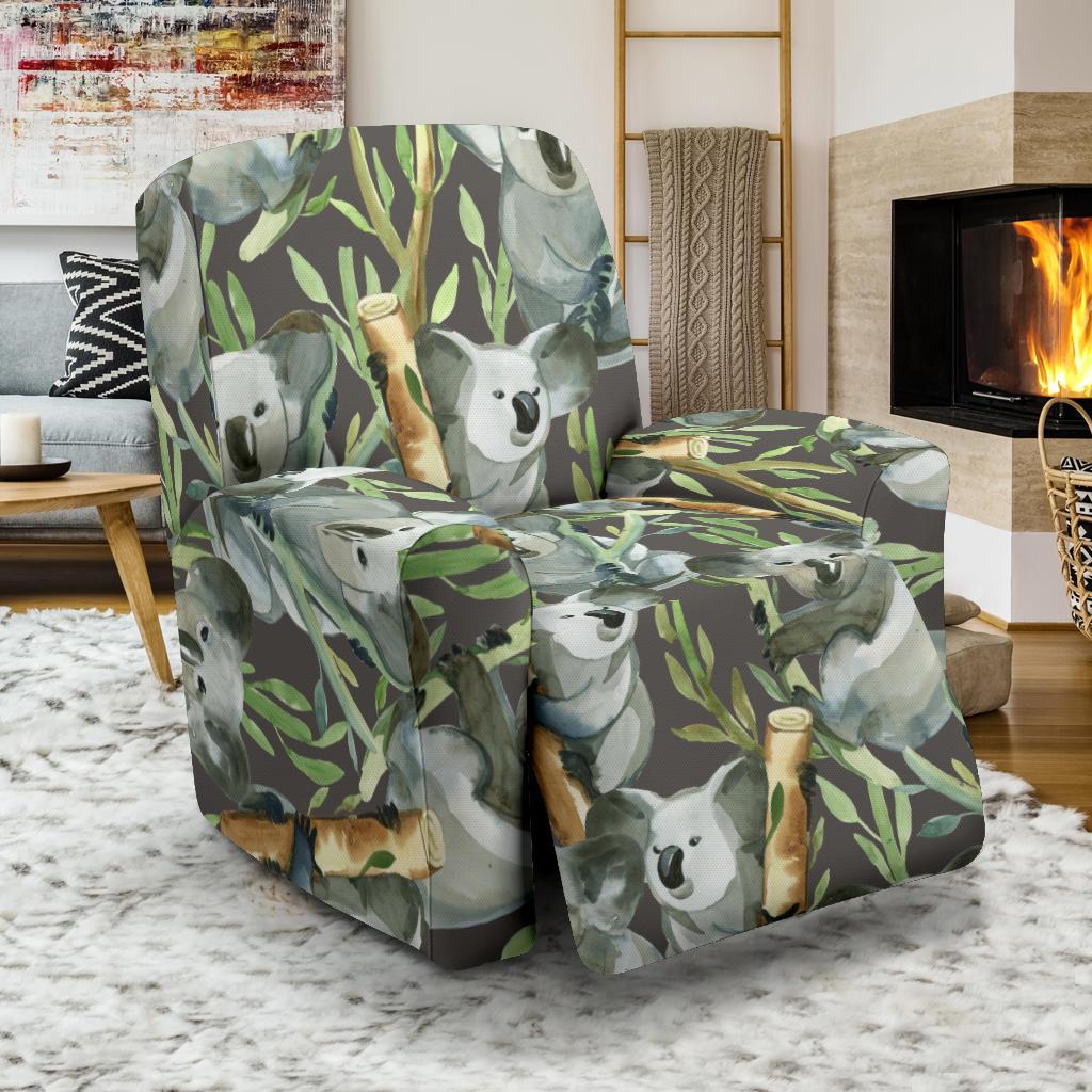 Koala Bamboo Pattern Print Recliner Cover-grizzshop