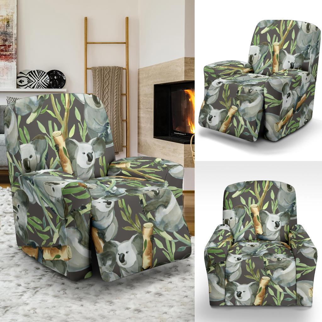 Koala Bamboo Pattern Print Recliner Cover-grizzshop