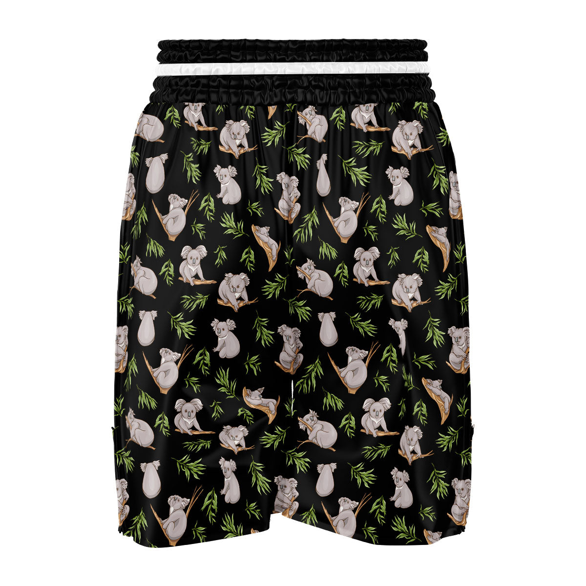 Koala Bear Black Print Pattern Boxing Shorts-grizzshop