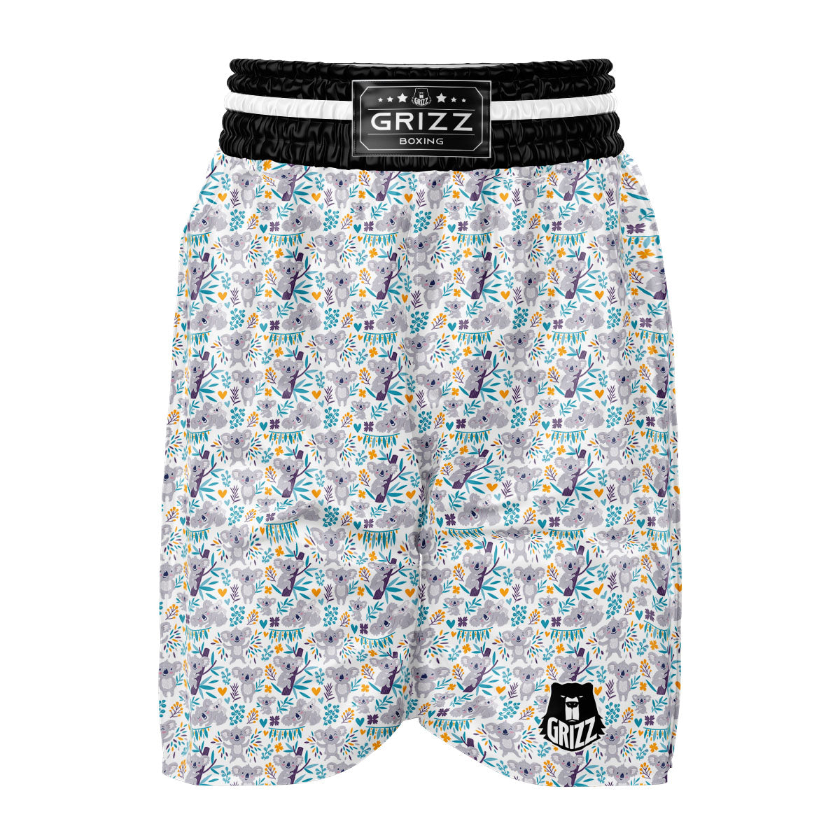 Koala Cartoon Print Pattern Boxing Shorts-grizzshop