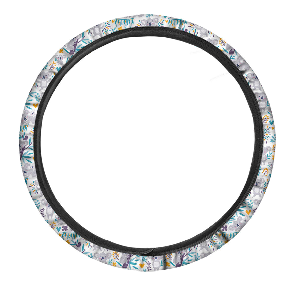 Koala Cartoon Print Pattern Car Steering Wheel Cover-grizzshop