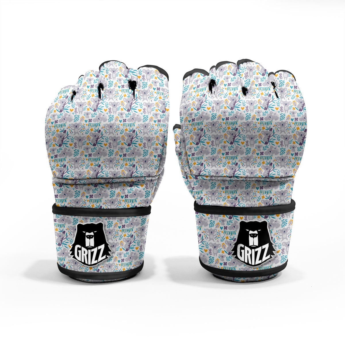 Koala Cartoon Print Pattern MMA Gloves-grizzshop