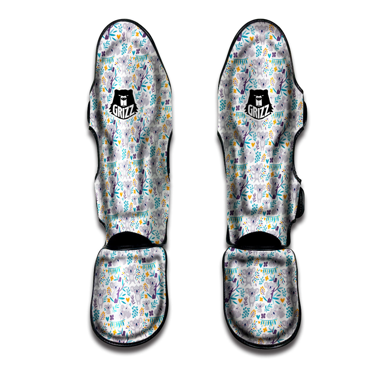 Koala Cartoon Print Pattern Muay Thai Shin Guards-grizzshop