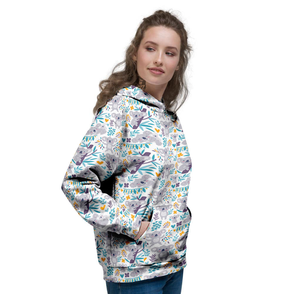 Koala Cartoon Print Pattern Women's Hoodie-grizzshop