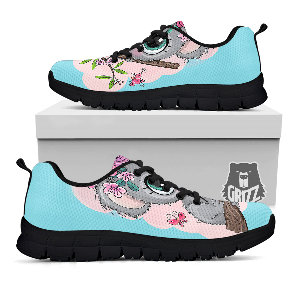 Koala Cute Print Black Sneaker-grizzshop