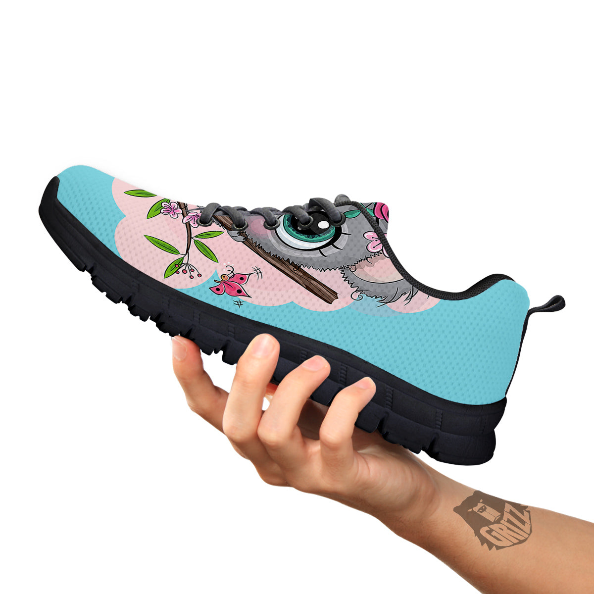 Koala Cute Print Black Sneaker-grizzshop