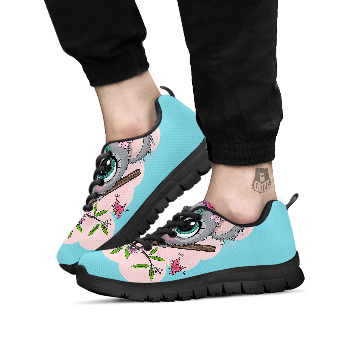 Koala Cute Print Black Sneaker-grizzshop