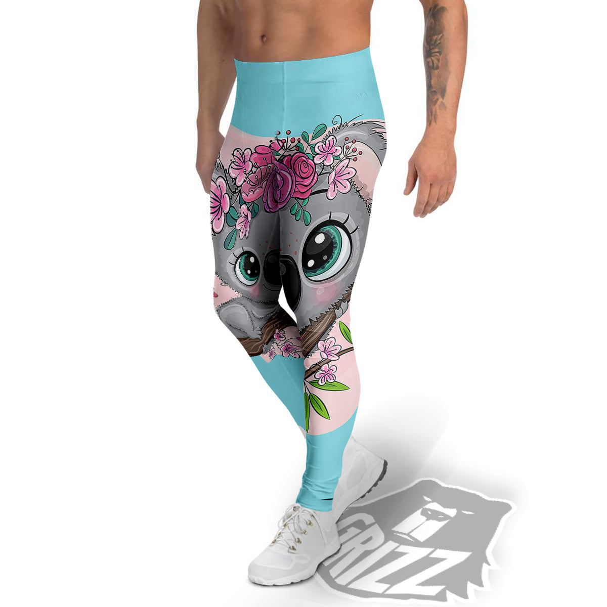 Koala Cute Print Men's Leggings-grizzshop