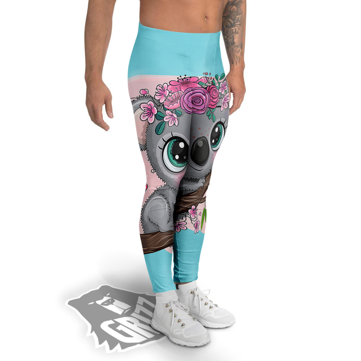 Koala Cute Print Men's Leggings-grizzshop