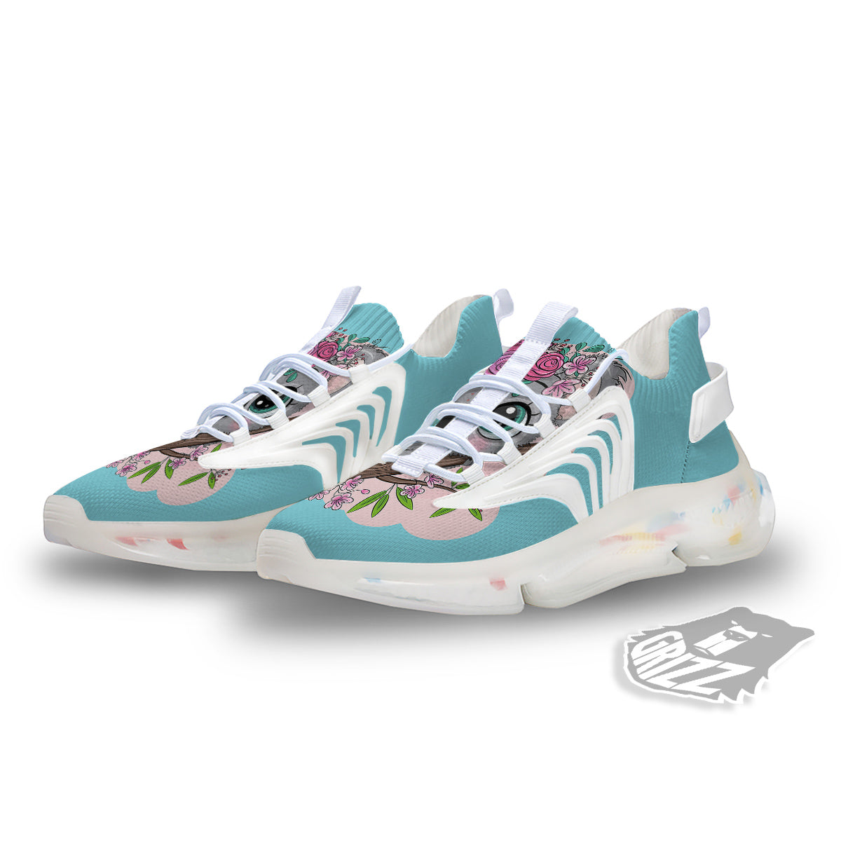 Koala Cute Print White Gym Shoes-grizzshop