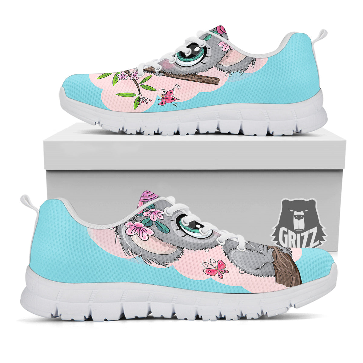 Koala Cute Print White Sneaker-grizzshop