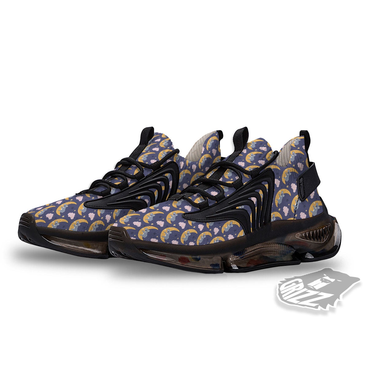Koala Good Night Print Pattern Black Gym Shoes-grizzshop
