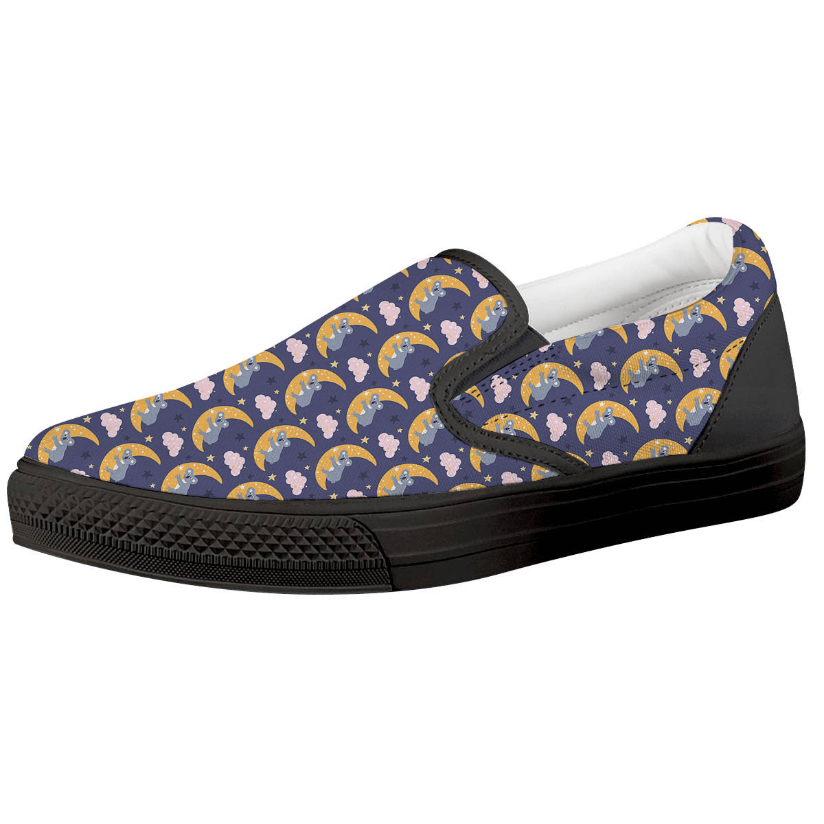 Koala Good Night Print Pattern Black Slip On Shoes-grizzshop