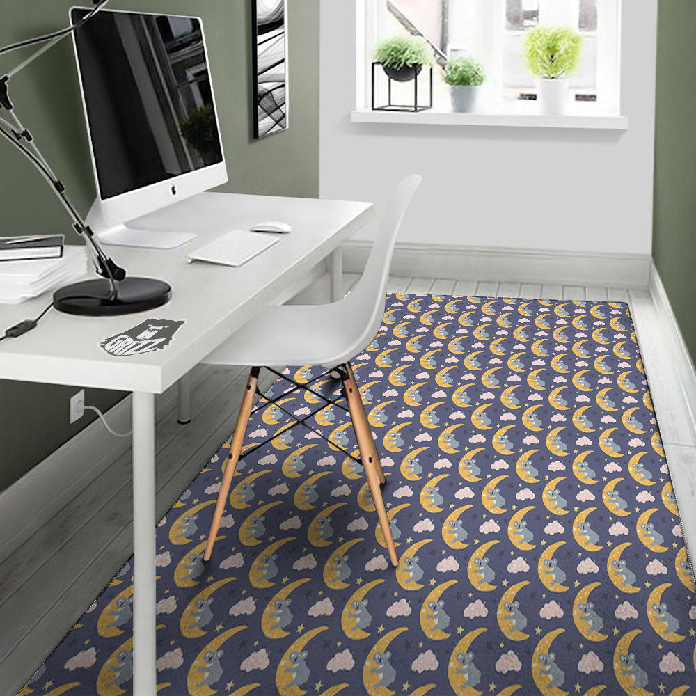 Koala Good Night Print Pattern Floor Mat-grizzshop