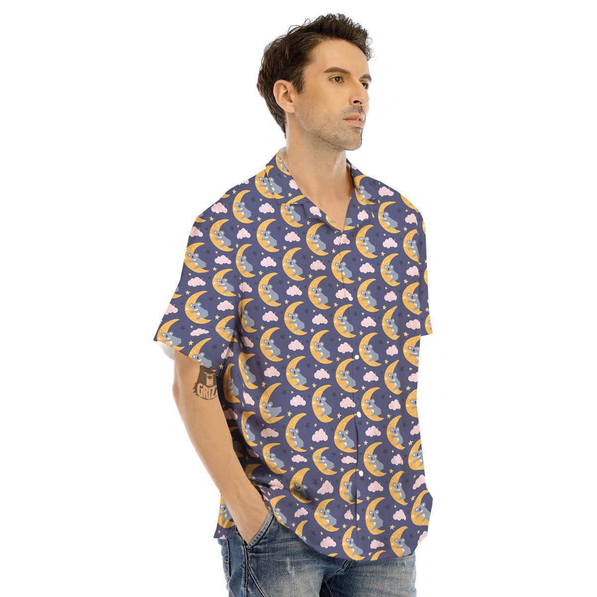 Koala Good Night Print Pattern Men's Hawaiian Shirt-grizzshop