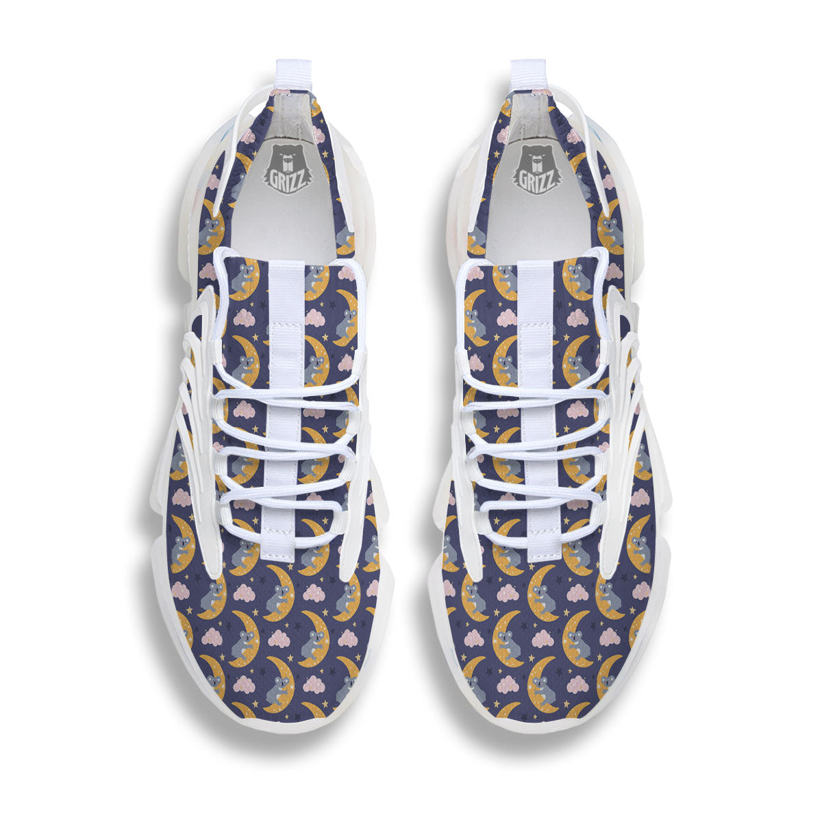 Koala Good Night Print Pattern White Gym Shoes-grizzshop
