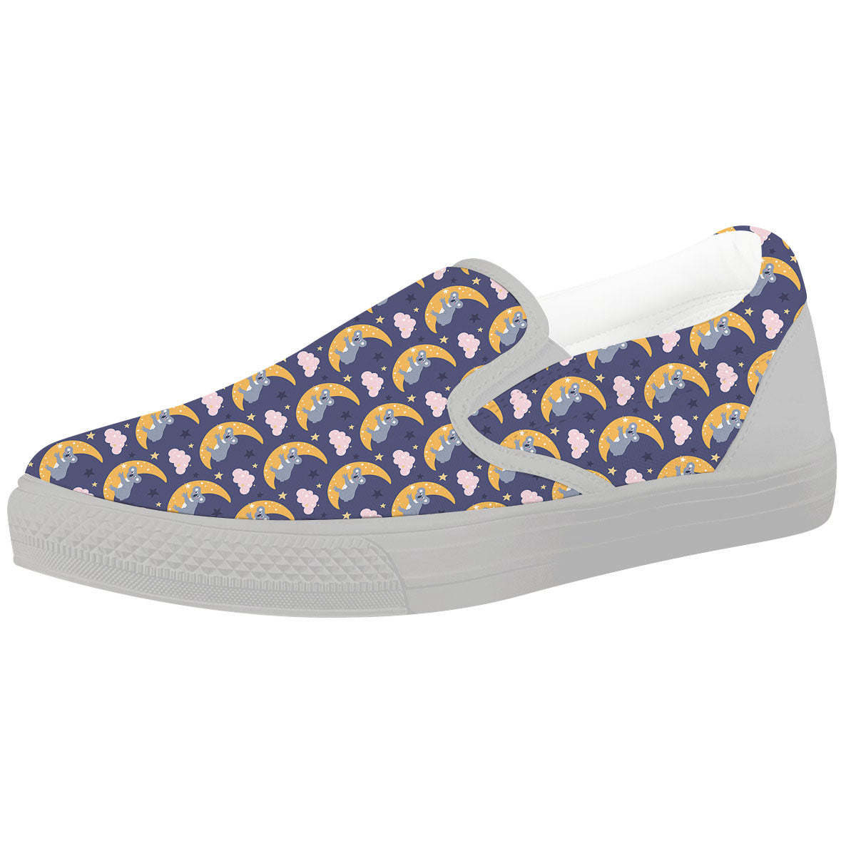 Koala Good Night Print Pattern White Slip On Shoes-grizzshop