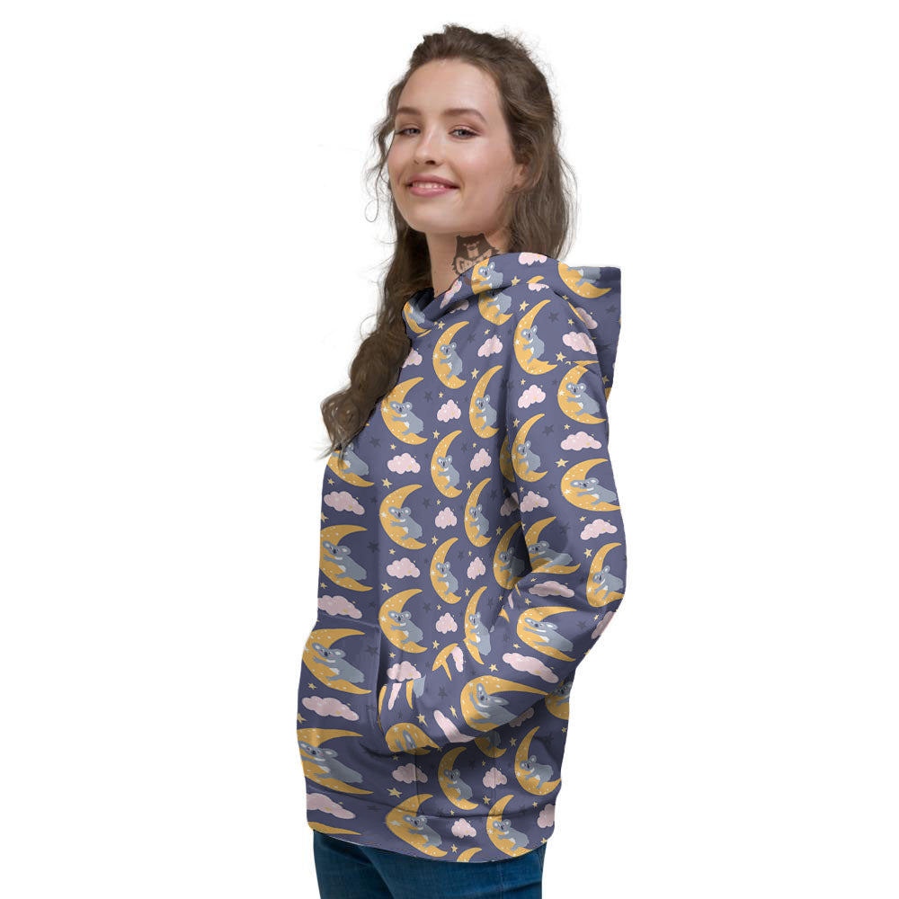 Koala Good Night Print Pattern Women's Hoodie-grizzshop