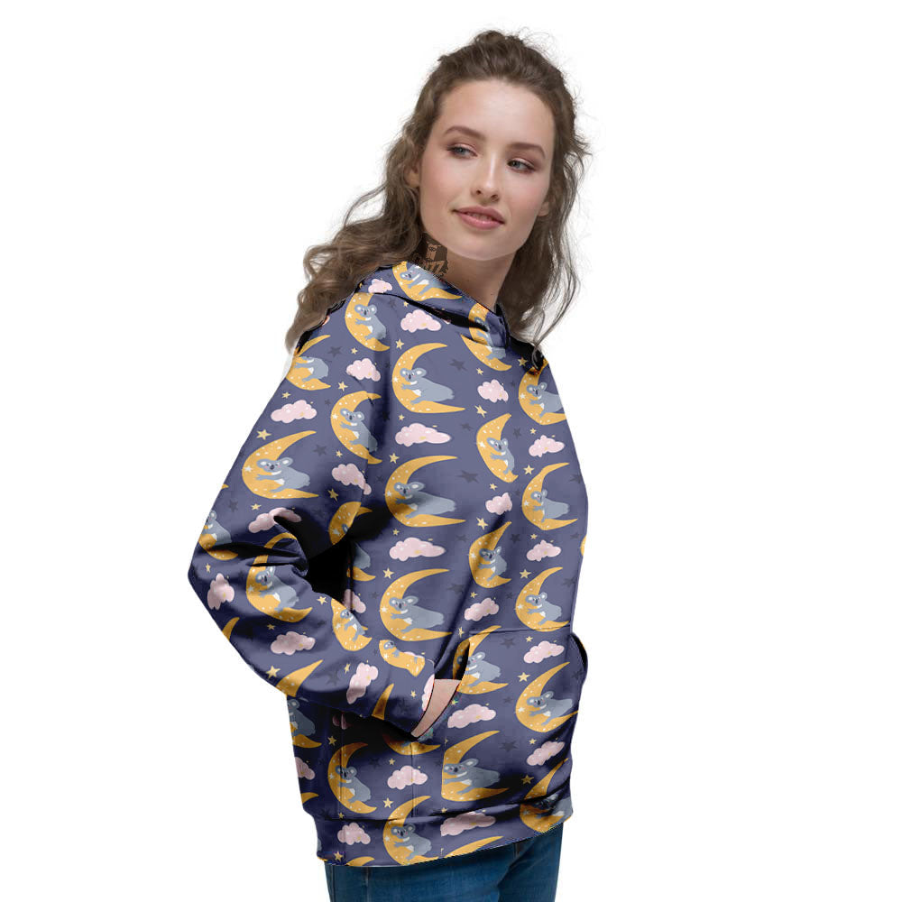 Koala Good Night Print Pattern Women's Hoodie-grizzshop