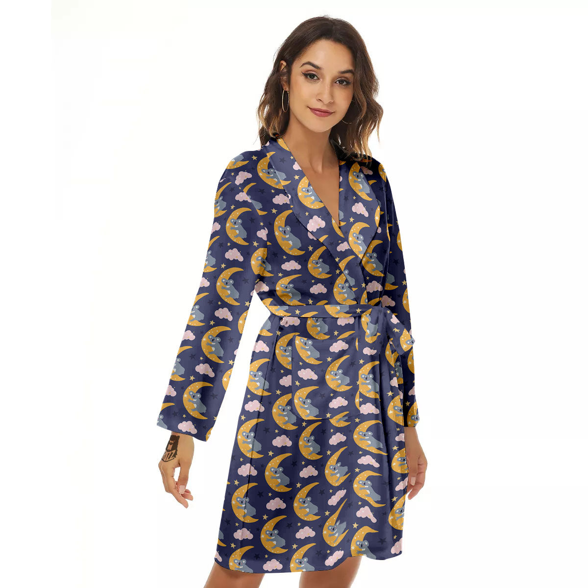 Koala Good Night Print Pattern Women's Robe-grizzshop