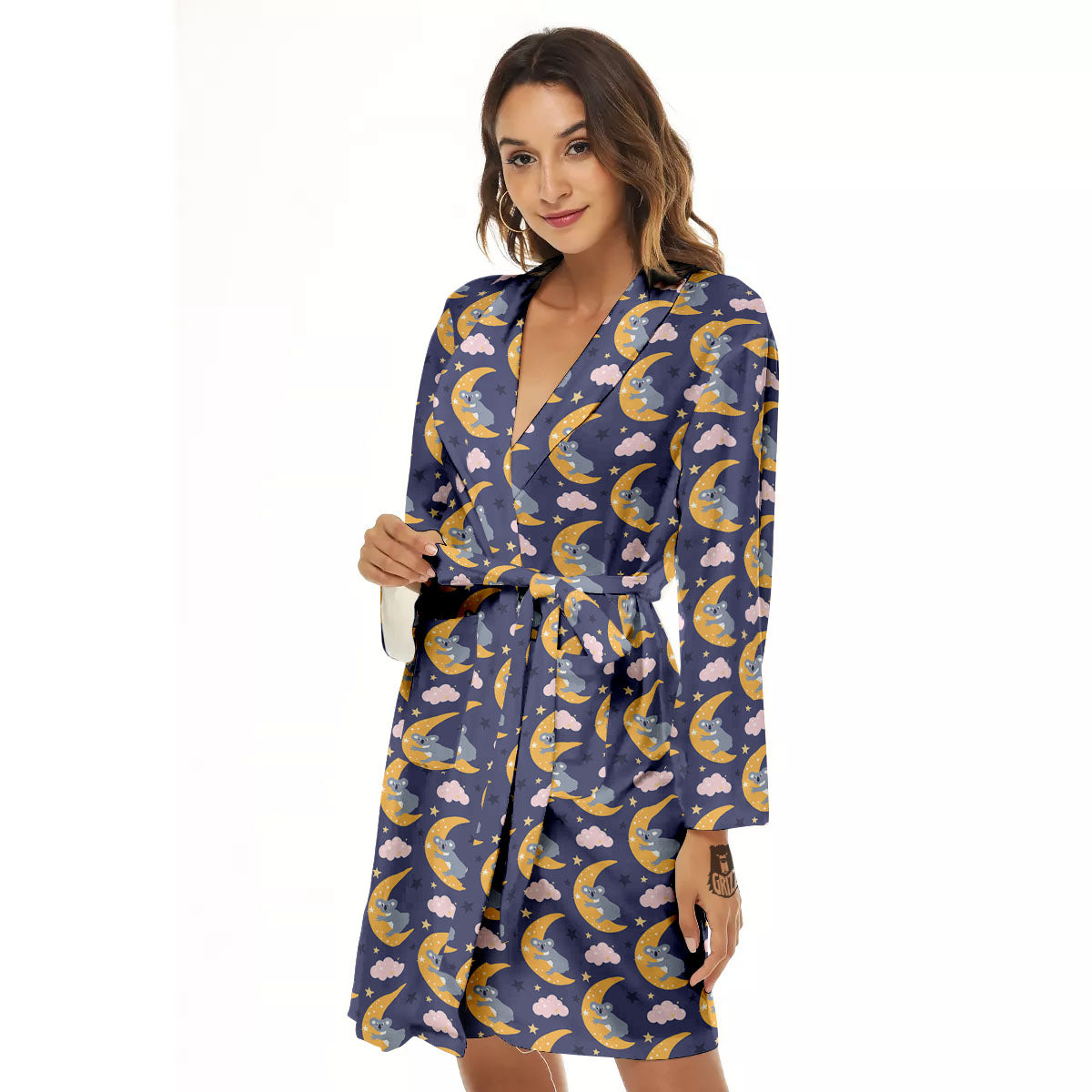 Koala Good Night Print Pattern Women's Robe-grizzshop